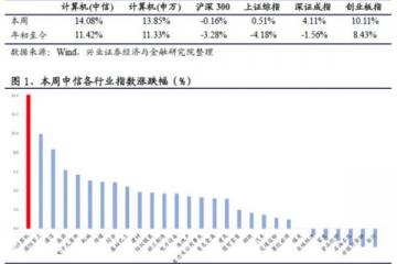 计算机行业周报:计算机板块重回强势，继续推荐云计算和国产化板块