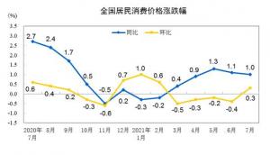 两兄弟降幅扩大7月CPI同比下降7月CPI同比继续回落