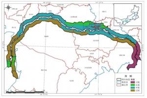 黄河流域内蒙古段生态廊道分区示意图