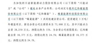 川能动力要与千亿市值电池企业共建3万吨锂盐厂足额的锂精矿从何而来？
