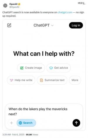 OpenAI：免费开放ChatGPT搜索，无需注册