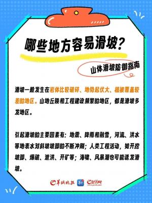 海报|广东多地遭遇持续强降雨,哪些地区易滑坡,该如何自救?